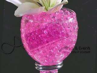 PINK Water Pearls Crystal Soil Aqua Beads Jelly Gel Balls Vase Flower 
