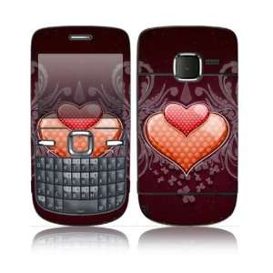 Nokia C3 00 Decal Skin   Double Hearts