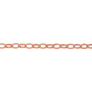   Copper 17 Gauge Oval 6x4mm Link Rollo Chain 3 Feet