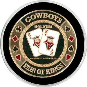  Cowboys Pair of Kings Poker Card Guard Protector Sports 