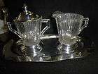 Vintage Deco Period Creamer and Sugar Set Stainless Ste