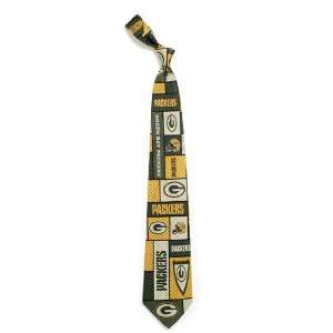 Green Bay Packers NFL Plaid Poly Mens Neck Tie (100% Microfiber 