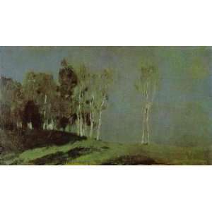 Hand Made Oil Reproduction   Isaac Levitan   24 x 14 inches   Moonlit 