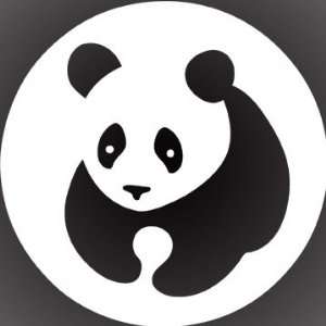  PANDA DECAL STICKER 5X5 Automotive