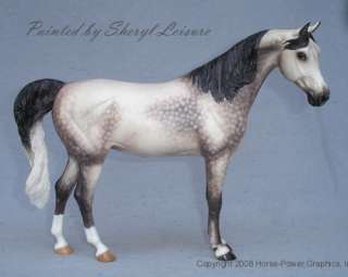 CM Resin Nadira Arabian Dapple Grey Horse model by Sheryl Leisure 