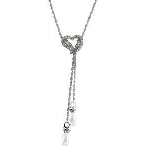    R4578 Sterling 13.25X14.5 Mm Heart Of Tears Lariat Jewelry