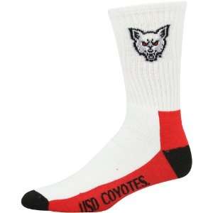  NCAA South Dakota Coyotes Tri Color Team Logo Crew Socks 