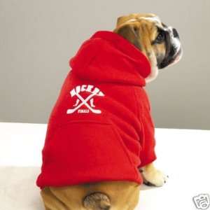   Canine Hooded Sports Dog Sweatshirt HOCKEY SMALL