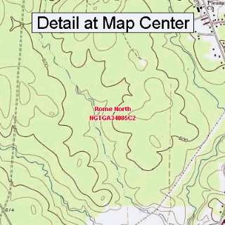 USGS Topographic Quadrangle Map   Rome North, Georgia (Folded 