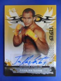 2010 LEAF MMA JUNIOR DOS SANTOS GOLD AUTO CARD #d 2/5 CIGANO  