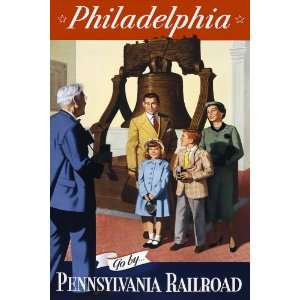 8x11 Inches Poster.Philadelphia, Go by Pennsylvania Railroad. Decor 