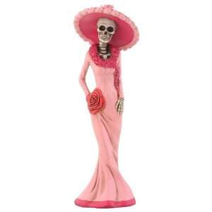  Day Of The Dead Pink Lady Figurine
