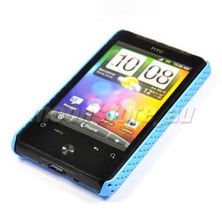 HARD RUBBER CASE COVER FOR HTC ARIA G9 LIBERTY BLUE  