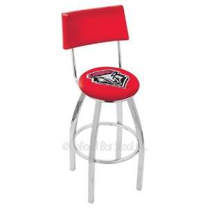  New Mexico Lobos Logo Chrome Swivel Bar Stool Base with 