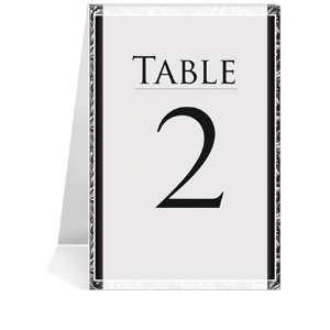   Table Number Cards   Tuxedo Allure #1 Thru #20