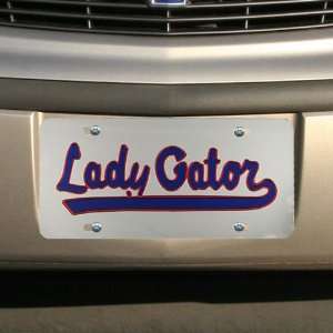  Florida Gators Silver Lady Gator Mirror License Plate 