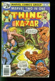Marvel Two In One #16 (1976) THING KA ZAR FINE  