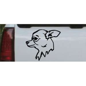 Chihuahua Animals Car Window Wall Laptop Decal Sticker    Black 10in X 