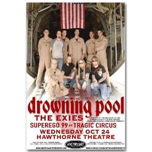  Drowning Pool Poster   Concert Flyer