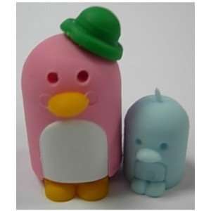  Pink Mother & Baby Penguin Eraser Toys & Games