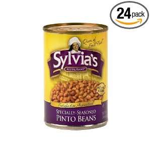 Sylvias Pinto Beans, 15 Ounce Cans (Pack of 24)  Grocery 