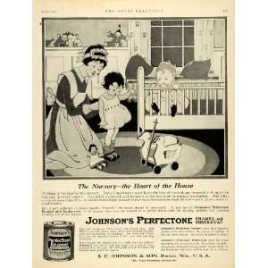 1920 Ad Babysitting Infant Johnsons Perfectone Enamel Undercoat Baby 