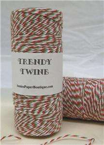   Candy Cane Trendy Twine {Red, Green, & White Bakers Twine}  