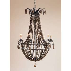 Currey & Company 9717 Europa 8 Light Chandeliers in Spanish Gilt Gold 