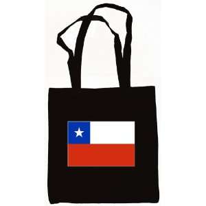  Chile, Chilean Flag Tote Bag Black 