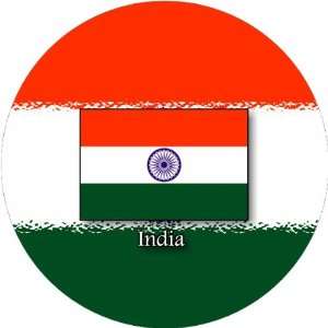  58mm Round Pin Badge India Flag