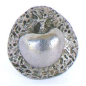  PFR 109 Emenee 1 1 4 quot Apple On Stucco Knob Antique Matte Silver