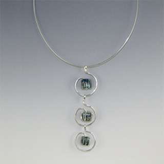   from fused fine silver and glass art beads by lampworker Toni Lutman