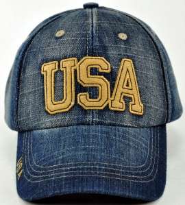 NEW USA BLUE JEANS CAP HAT 100% COTTON BLUE  