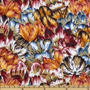  44 Wide Phillip Jacobs Tulip Mania Natural Fabric By The 