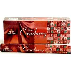  Tulasi Cranberry Incense 20 Stick Hex Pack