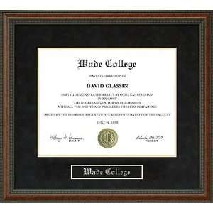  Wade College Diploma Frame