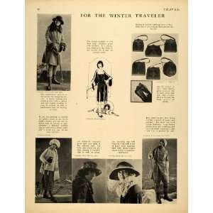  1921 Print Winter Traveler Fashion Tailored Suit Bag 