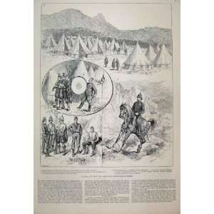   1889 Camping Cape Colony Volunteers Bagpipes Capetown