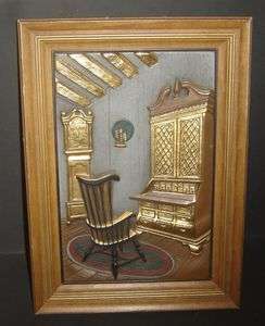 Turner Wall Accessory 3D Hand Colored 8x12 Room Chair  