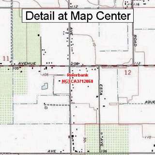  USGS Topographic Quadrangle Map   Riverbank, California 