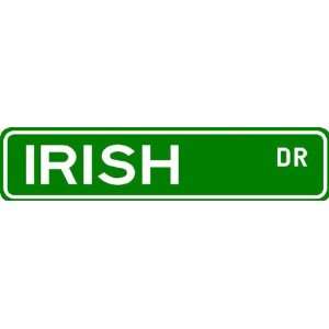  IRISH Street Name Sign ~ Family Lastname Sign ~ Gameroom 