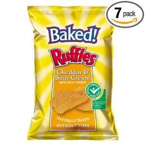 Ruffles Cheddar & Sour Cream Baked Potato Chip, 5.65625 Ounce Bags 