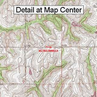  USGS Topographic Quadrangle Map   Troy, Kansas (Folded 