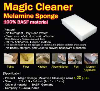 20 MAGIC SPONGE ERASER MULTI CLEANER MELAMINE SPONGES FOR HOME 