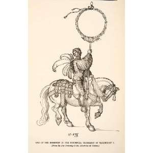  1882 Print Albrecht Durer Horsemen Triumphal Procession 