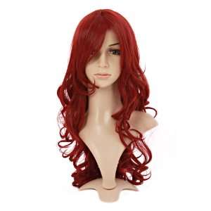  6sense Charm Long Wavy Wine Red Hair Synthetic Wig Beauty