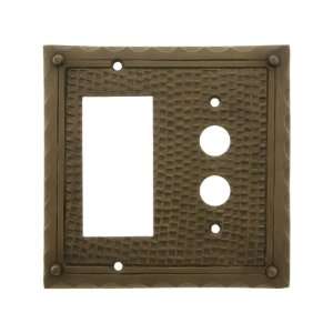  Bungalow Style Push Button / GFI Combination Switch Plate 