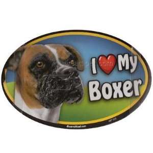 Dog Breed Image Magnet Oval Boxer