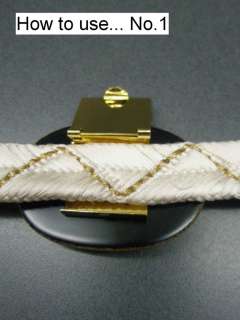 No.1….The sash band OBI JIME is placed between metal fittings.