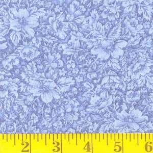 45 Wide Lindsey Blue Fabric By The Yard Arts, Crafts 
